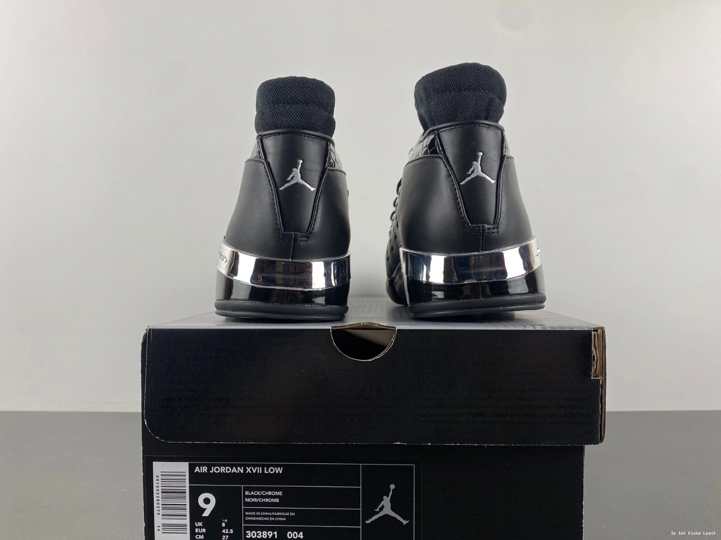 'Black Chrome' OG Low Air 303891-004 Jordan 17 1025